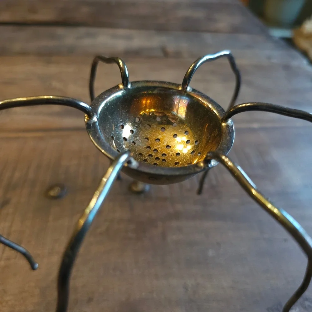 Vintage Silver Metal Spider Tea Strainer Gothic Oddity Decor Michael Aram